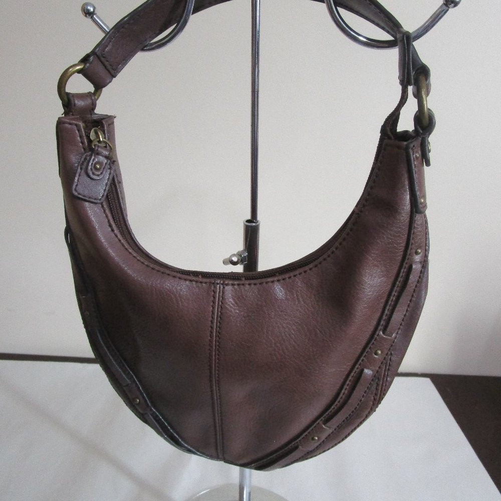 Liz Claiborne Brown Football shaped Purse